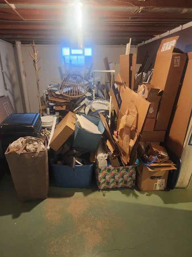 Roll-off dumpster container at job site for 6 Yard Dumpster Rental in Redland